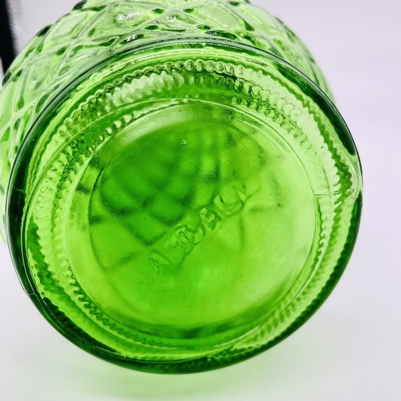 Vintage Randall Emerald Green Vase Quilted Diamond Pattern 9” - Picture 6 of 6